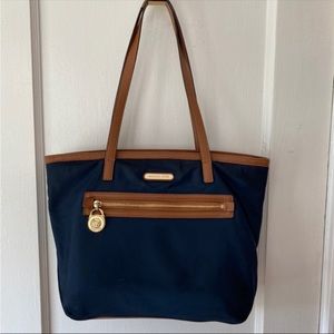 Michael Kors PURSE Navy/ Gold/Brown